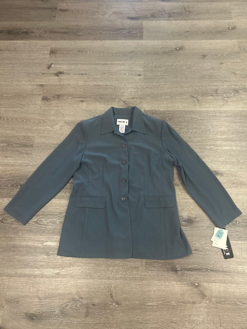 NWT Vintage Studio I NY Slate Blue Blazer Jacket 16